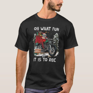 Biker Santa - Der Weihnachtsmann fährt auf einem M T-Shirt