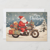 Biker Santa Feiertagskarte (Vorderseite)