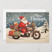 Biker Santa Feiertagskarte (Vorne/Hinten)