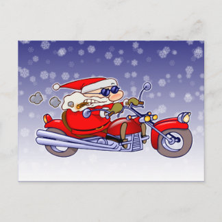 Biker Santa Feiertagspostkarte