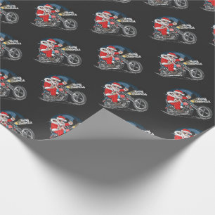 Biker Santa Geschenkpapier