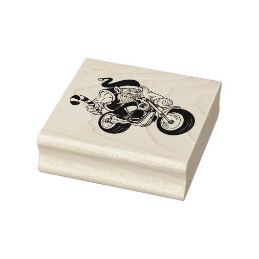 Biker Santa Gummistempel (Stempel)