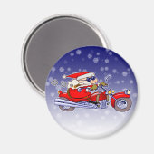 Biker Santa Magnet (Vorderseite/Rückseite)