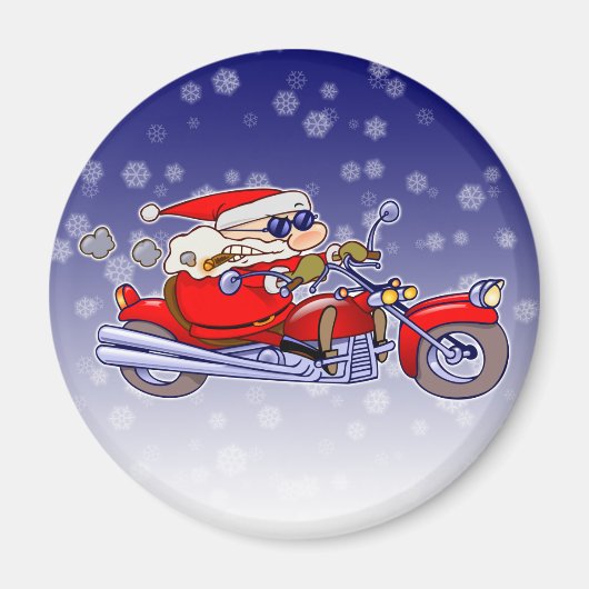 Biker Santa Magnet (Vorne)
