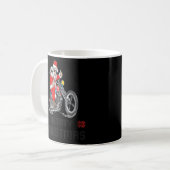 Biker Santa Motorcycle Fan Frohe Weihnachten Weihn Kaffeetasse (Vorderseite Links)
