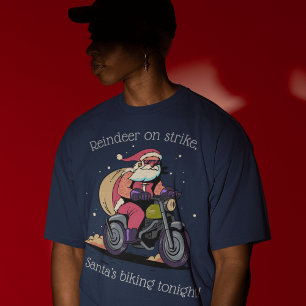 Biker Santa Perfect für Urlaub Cheer Weihnachten T-Shirt