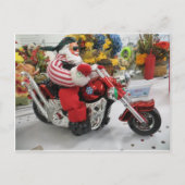 Biker Santa Postkarte (Vorderseite)