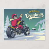 Biker Santa Postkarte (Vorderseite)