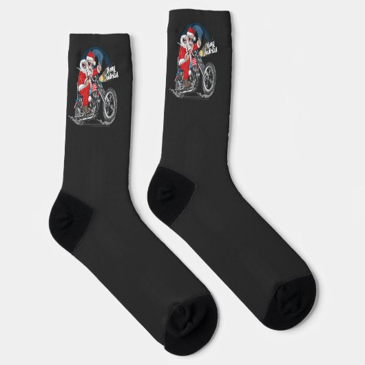Biker Santa Socken (Rechts)