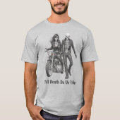 Biker Skeleton Couple T-Shirt (Vorderseite)