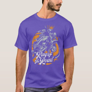 Biker Skeleton King Motorradfahrer T - Shirt