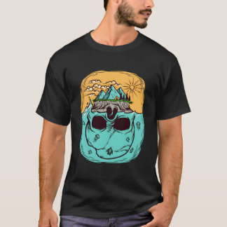 Biker-Skelett-Mystiker-Todesknochen T-Shirt
