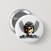 Biker Skull A Button (Vorne & Hinten)