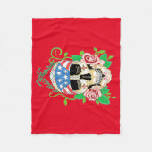 Biker Skull Fleecedecke (Vorderseite)