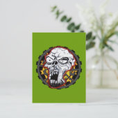 Biker Skull Postkarte (Stehend Vorderseite)