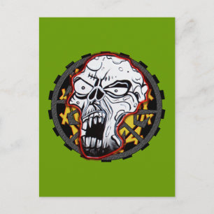 Biker Skull Postkarte
