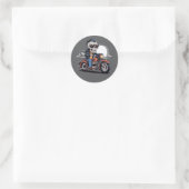 Biker Skull Rider Sticker (Tasche)