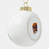 Biker Skull Sensenmann Keramik Kugel-Ornament (Links)