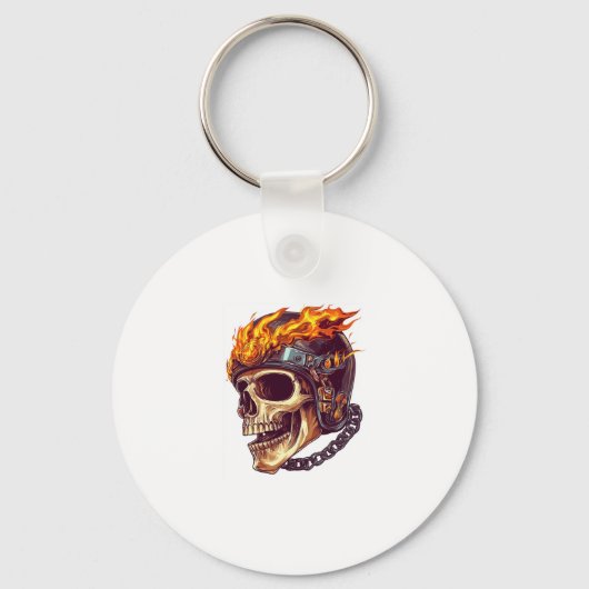 Biker Skull Sensenmann Schlüsselanhänger (Vorderseite)