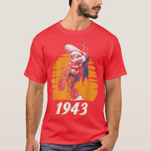 Biker Skulptur Skeleton Radfahren Biki T-Shirt