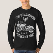 Biker Sons Alzheimers Whering My Bike T-Shirt (Vorderseite)