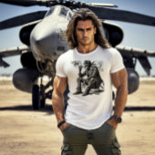 Biker Style Skelett Rauchwagen T-Shirt