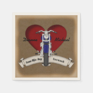 Biker Tatt Motorrad Tattoo Wedding Napkins Serviette