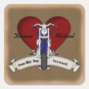 Biker Tatt Motorrad Tattoo Wedding Stickers