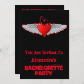 Biker Tattoogestein Junggeselinnen-Abschied Einladung (Vorne/Hinten)