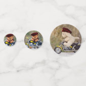 Biker Teddy Bear and Dog - Konfetti (Rückseiten)
