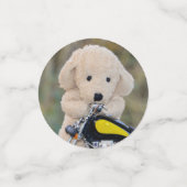 Biker Teddy Bear and Dog - Konfetti (Klein Vorderseite)