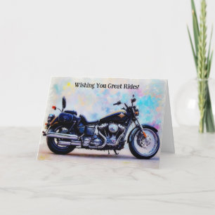 Biker-Traum-Motorrad im Vintage-Stil Kunst Geburts Karte