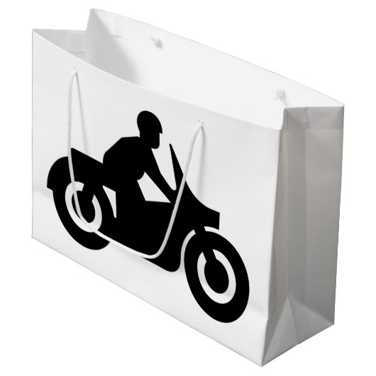 BIKER TYP GROßE GESCHENKTÜTE (Vorderseite Schrägansicht)