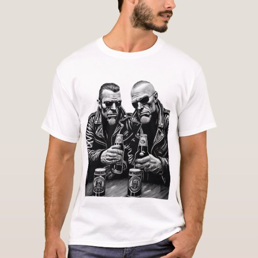 Biker und Bier-T - Shirt (Vorderseite)