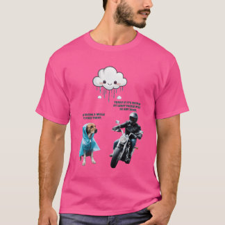 Biker und die Hundefamilie T-Shirt