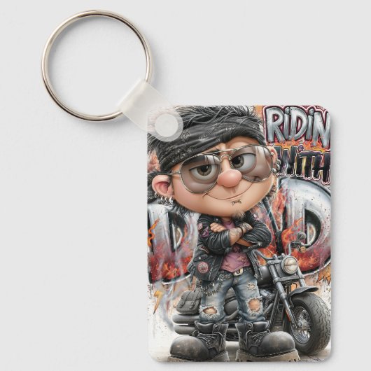 Biker-Vater-Chopper-Anhänger Schlüsselanhänger (Vorderseite)