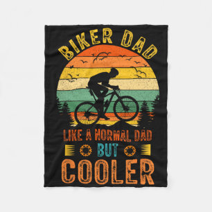 Biker-Vater Fahrrad Vintage-Vatertags-Design für  Fleecedecke