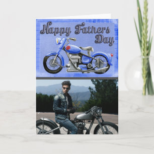 Biker-Vater Frohes Vatertagsfoto Karte