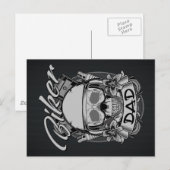 Biker-Vater Postkarte (Vorne/Hinten)