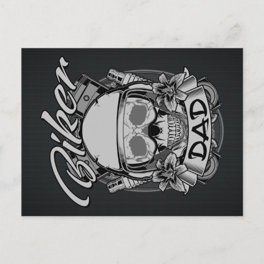 Biker-Vater Postkarte (Vorderseite)