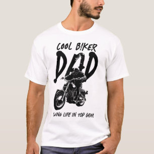 Biker-Vater Vatertag Light Base Basic T-Shirt