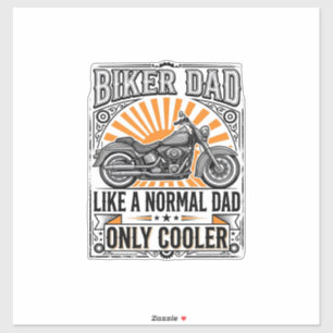 Biker-Vater Vintage-Motorrad-Vektordesign_1 Aufkleber
