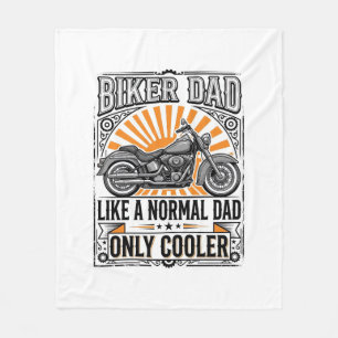 Biker-Vater Vintage-Motorrad-Vektordesign_1 Fleecedecke