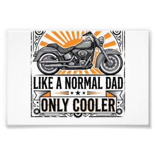 Biker-Vater Vintage-Motorrad-Vektordesign_1 Fotodruck