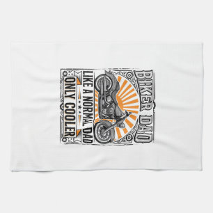 Biker-Vater Vintage-Motorrad-Vektordesign_1 Geschirrtuch