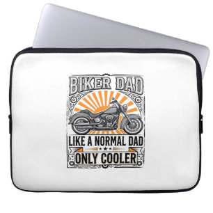 Biker-Vater Vintage-Motorrad-Vektordesign_1 Laptopschutzhülle