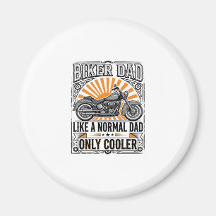 Biker-Vater Vintage-Motorrad-Vektordesign_1 Magnet