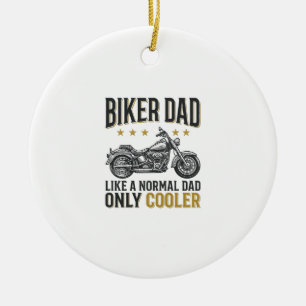Biker-Vater Vintage-Motorrad-Zitat T-Shirt_1 Keramik Ornament