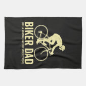 Biker-Vater wie ein normaler Vater Geschirrtuch (Horizontal)
