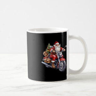 Biker Weihnachtsmann über Motorrad Spaß Weihnachts Kaffeetasse